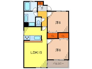 ランドマ－ク宝塚の物件間取画像